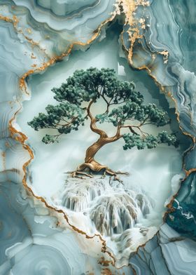 Kintsugi Bonsai Waterfall