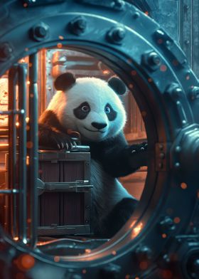 Cute Panda Bank Vault