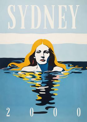 Sydney 2000 Swimming Print