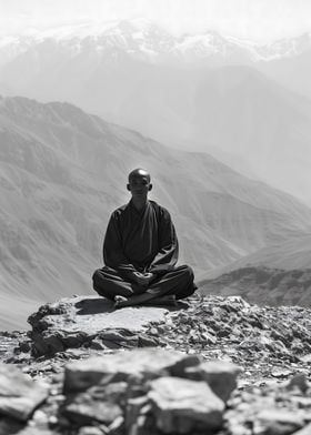 Monk in the Mountains