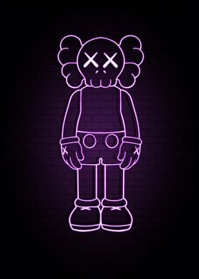 Kaws neon style