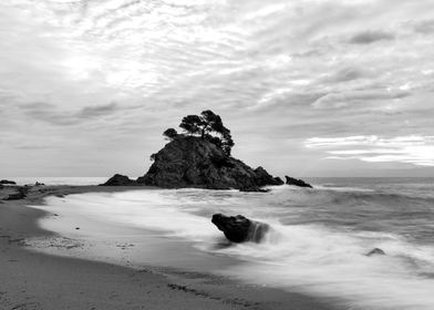 Black and white sea calm