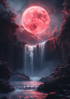 Blood Moon Waterfall