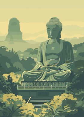 Buddha in Valley Zen Art