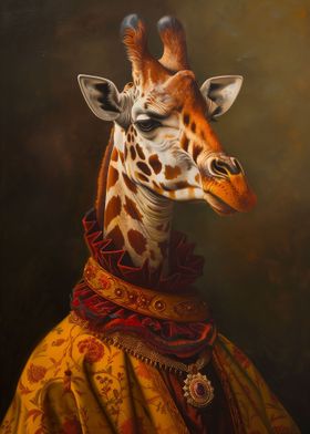 Medieval Giraffe Portrait