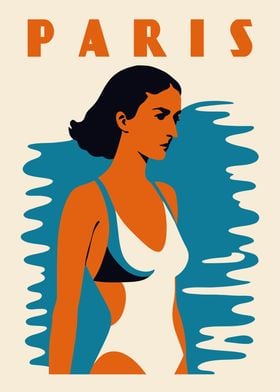 Swimming in Paris Poster