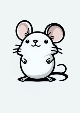 Funny White Mouse