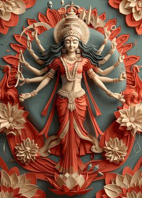 Hindu God Durga