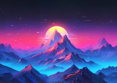 Sunset Mountain Fantasy