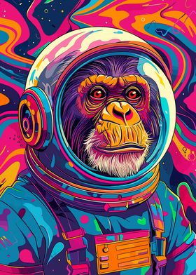 Astronaut Space Chimp