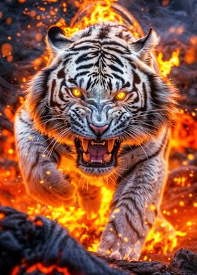 tiger white eye fire