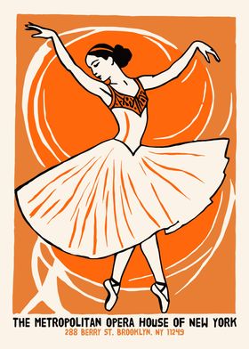 NYC Brooklyn Ballet Poster