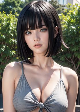 Beautiful Asian Bob Girl