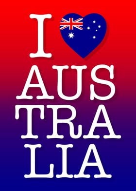 I Love Australia Heart