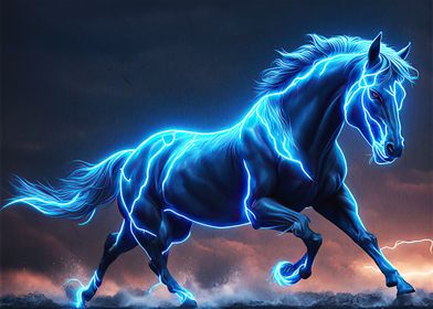 Horse thunder blue