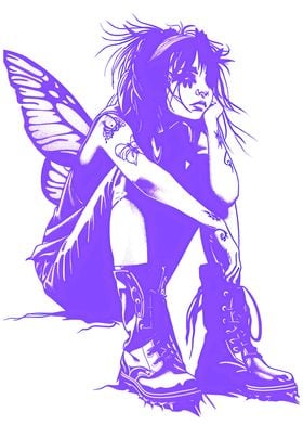 Purple emo fairy