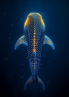 Abstract Whale Shark Gold