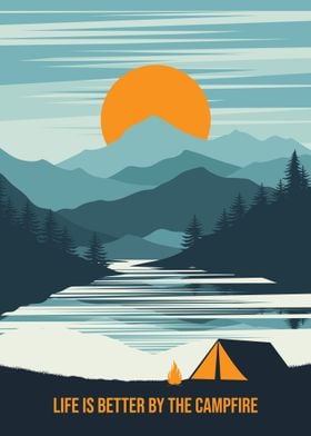 Serene Sunset Campsite