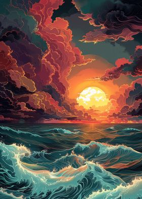 Ocean sunset