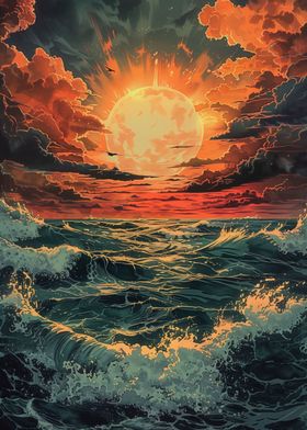 Ocean sunset