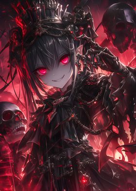 Demon Anime Skull Lady