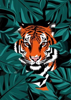 Tiger In The Jungle