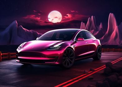 Sport car Tesla Model 3 Pe