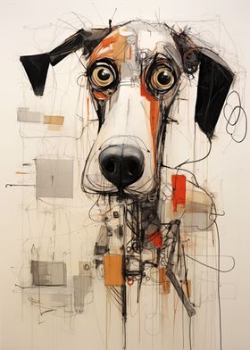 Dog Abstract Animal Art