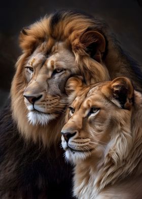 lions love art poster