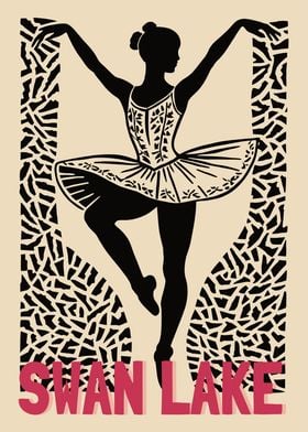 Swan Lake Ballet Poster