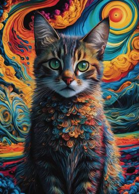 AESTHETIC CAT ART