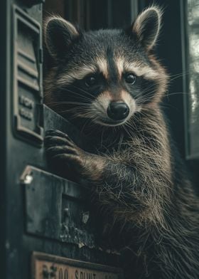 Dark Moody Raccoon Animal