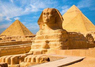 Great Sphinx And Pyramids