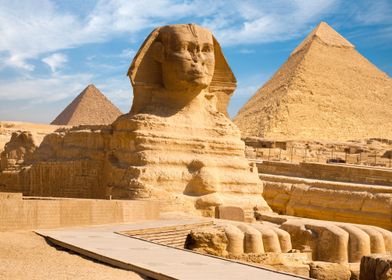 Great Sphinx And Pyramids