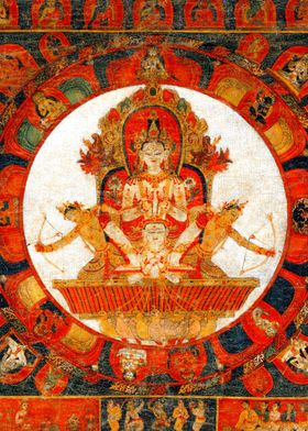 Mandala of Chandra Thangka