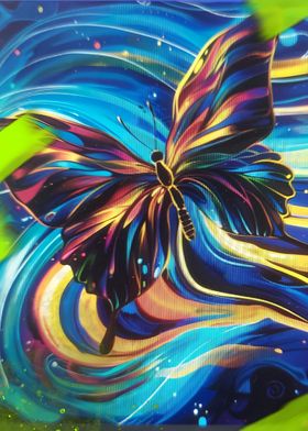 Cosmic  vibrant butterfly 