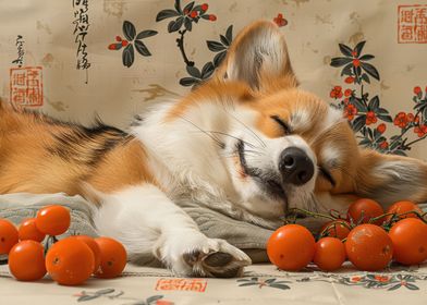 Corgi sleeping cute