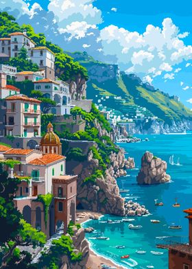Mediterranean Pixel Art