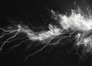 Lightning bolt black white