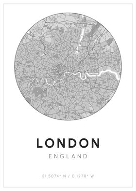 London Minimal Map