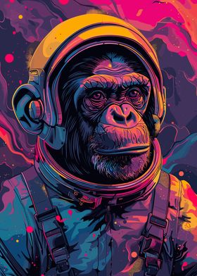 Chimp Astronaut Space