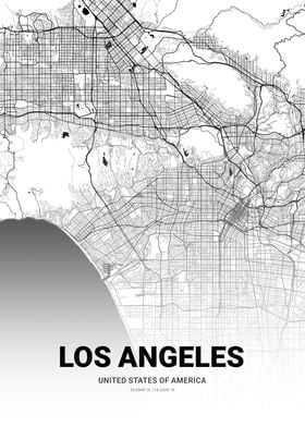 Los Angeles USA Map