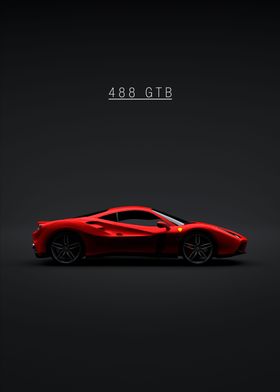 Ferrari 488 GTB 2016  Red