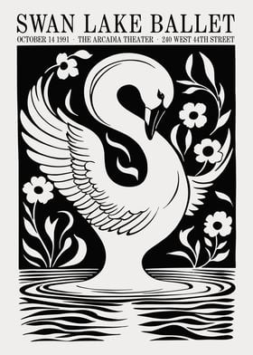 Swan Lake Ballet Poster