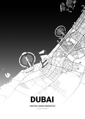 Dubai UAE Map