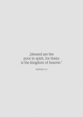 matthew 5 verse 3