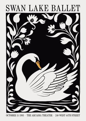 Swan Lake Ballet Poster