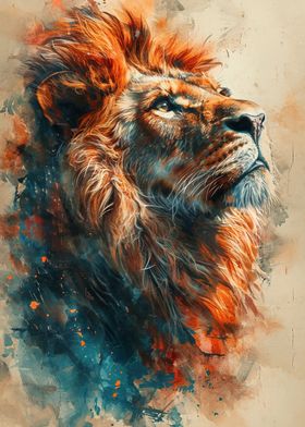 lion king head poster