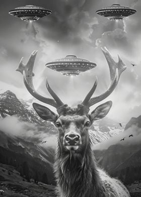 UFO Alien Elk