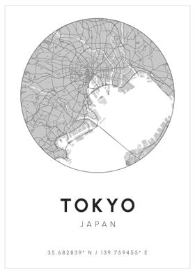 Tokyo Minimal Map